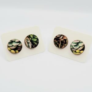 Succulent earrings